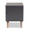 Baxton Studio Kelson Modern and Contemporary Dark Grey and Gold Finished Wood 2-Drawer Nightstand 189-11578-ZORO - alternate 10